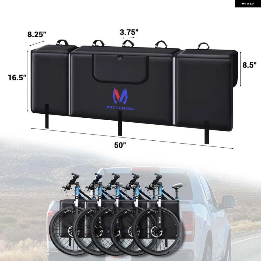 並行輸入品MICTUNING テールゲートカバー パッド マウンテン オートバイ バイク ピックアップ パッド オートバイ バイク フレーム 固定ストラップ5本付