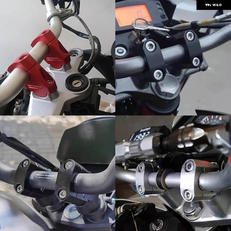 並行輸入品ヤマハ FZ6 S2 FZ 6 FAZER MT-07 MT-09 MT07 MT09 オートバイ 22MM 28MM ハンドルバー 高さ調整ライザーバークランプ マウント_11