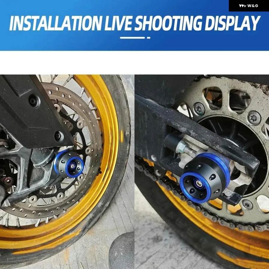 並行輸入品フロントリア ホイールアクスル フォーク クラッシュ スライダー トライアンフ タイガー850スポーツタイガー900 GTプロラリータイガー900 202の画像