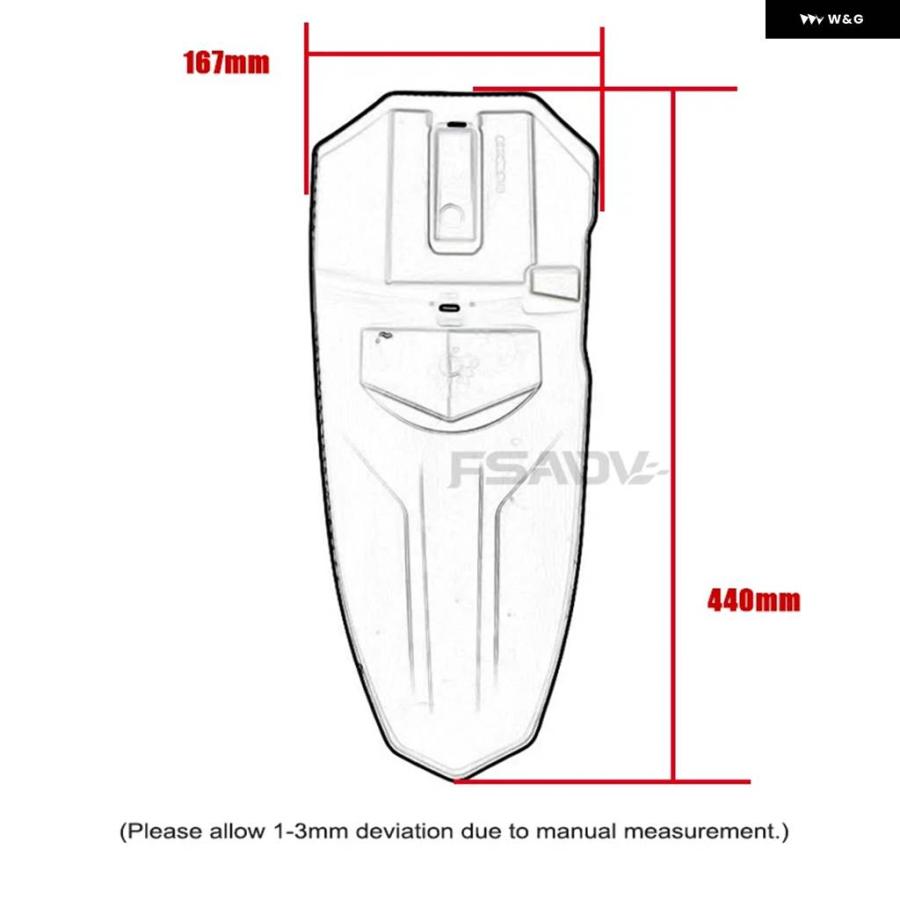 並行輸入品ホンダ CBR500R CB500F CB500X CBR 500R CB500 X 2013-2021 バイク リアフェンダー マッドガード フォワード スプラッシュガードの画像