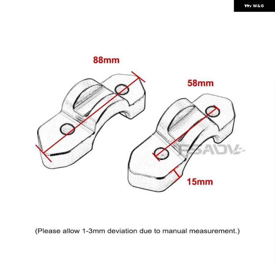 並行輸入品15MM/30MM アルミ ハンドルバー ライザー 高さ調整クランプ マウント BMW R1300GS ADV アドベンチャー GS1300 2023 2024 2025の画像