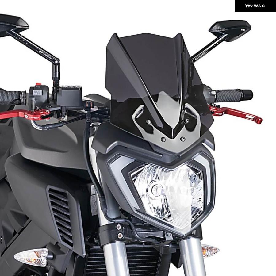 並行輸入品MT-125 ウィンドシールド ウィンドデフレクター オートバイ ウィンドスクリーン ヤマハ MT125 2015-19の画像