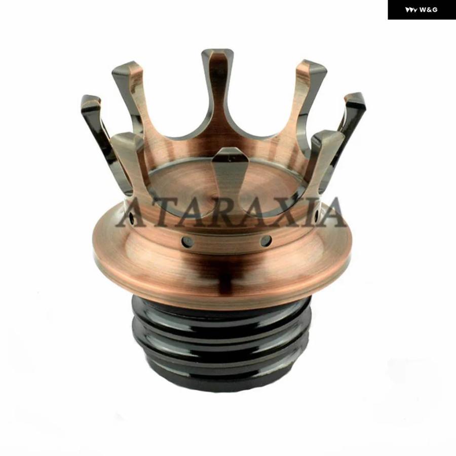 並行輸入品オートバイ ガスキャップ クラウン スタイル CNC フラッシュオイル燃料 タンクキャップ ハーレー スポーツスター 883 1200 ロードキング ダイの画像