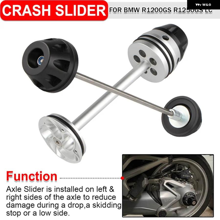 並行輸入品オートバイ フロントリア ホイールアクスル フォーク クラッシュ スライダー BMW R1200RT R1250RT R1200GS ADV R1250GSアドベンチャーLC落下の画像