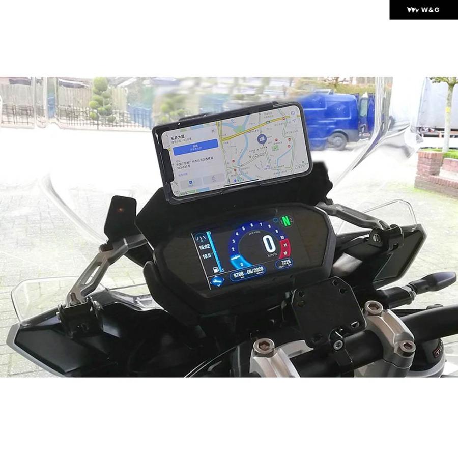 並行輸入品オートバイ TIGER 1200 フロントフォン スタンド ホルダー スマートフォン用 GPS ナビゲーションプレート ブラケット 2018 2019 2020の画像