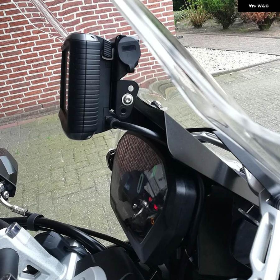 並行輸入品オートバイ TIGER 1200 フロントフォン スタンド ホルダー スマートフォン用 GPS ナビゲーションプレート ブラケット 2018 2019 2020の画像