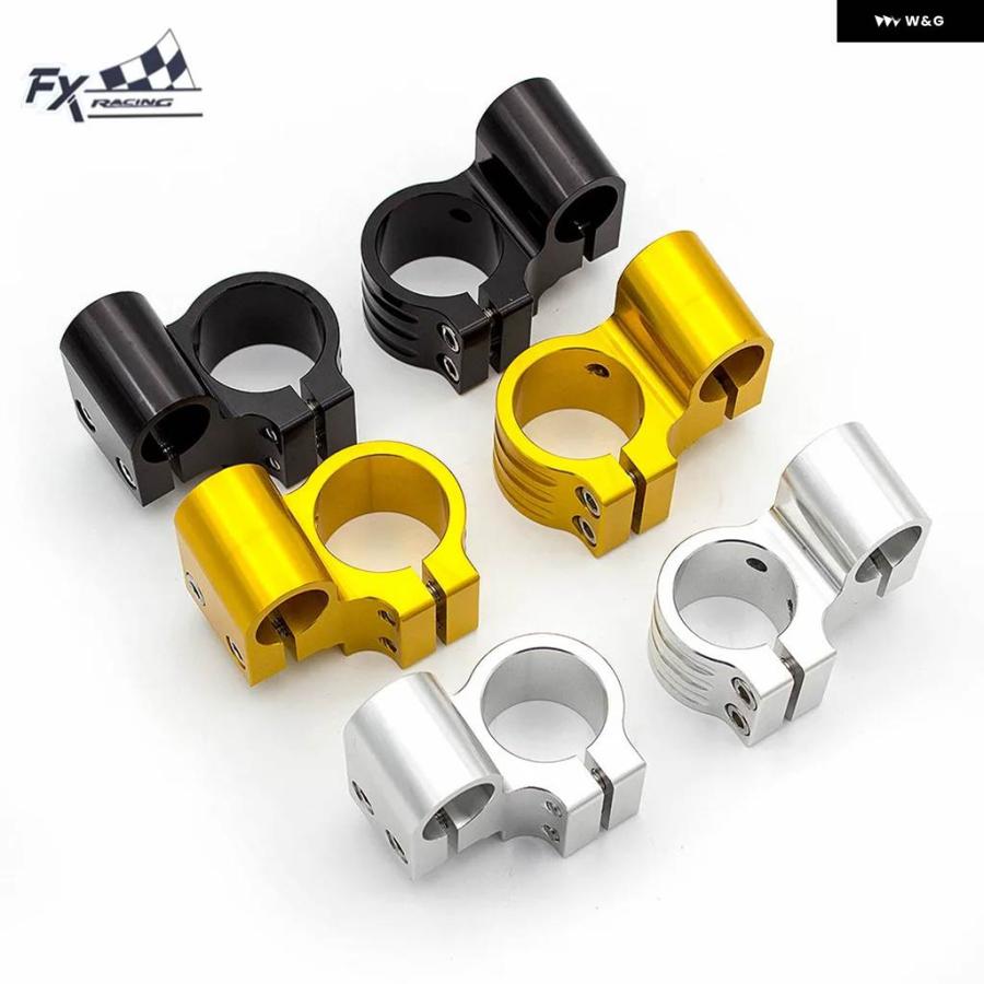 並行輸入品 レーシング調整可能CNC 41 43 45 48 50MMライザーライズド バイク クリップオンオン フォーク ハンドルバー ハンドルバーの画像