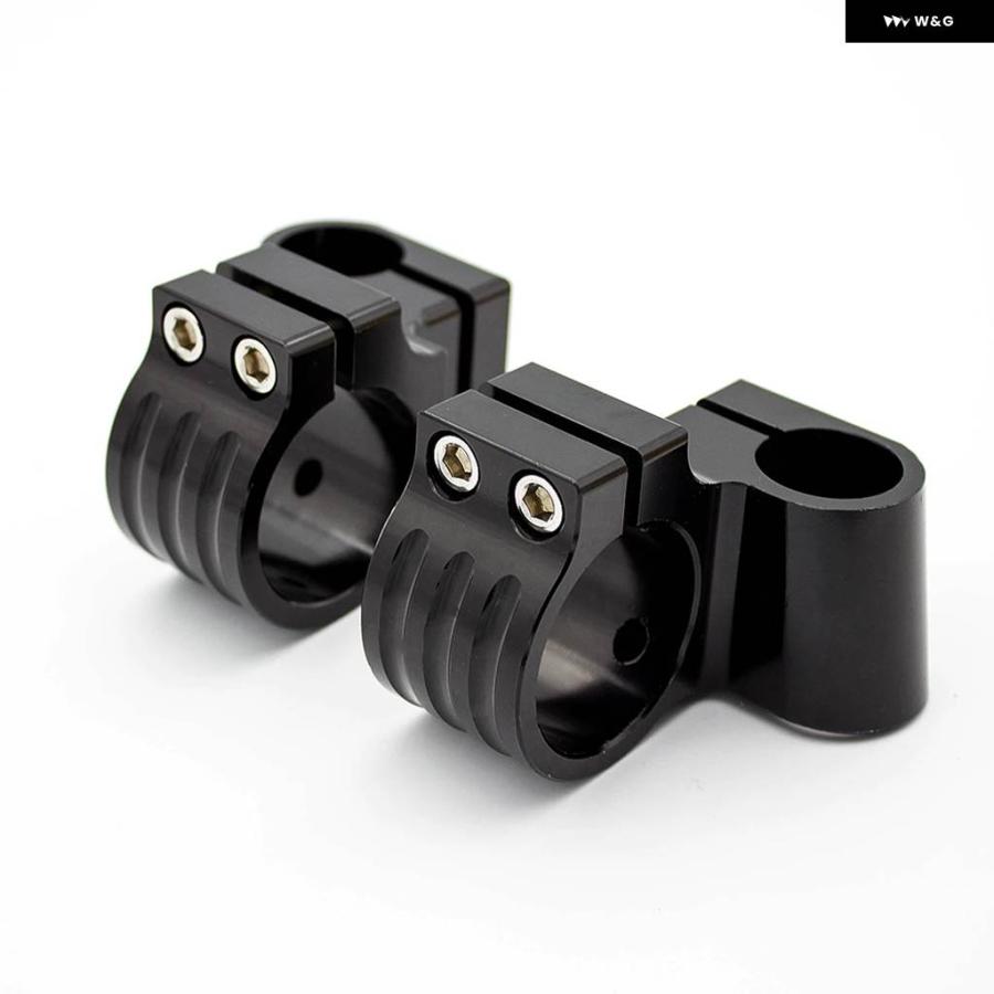 並行輸入品 レーシング調整可能CNC 41 43 45 48 50MMライザーライズド バイク クリップオンオン フォーク ハンドルバー ハンドルバーの画像