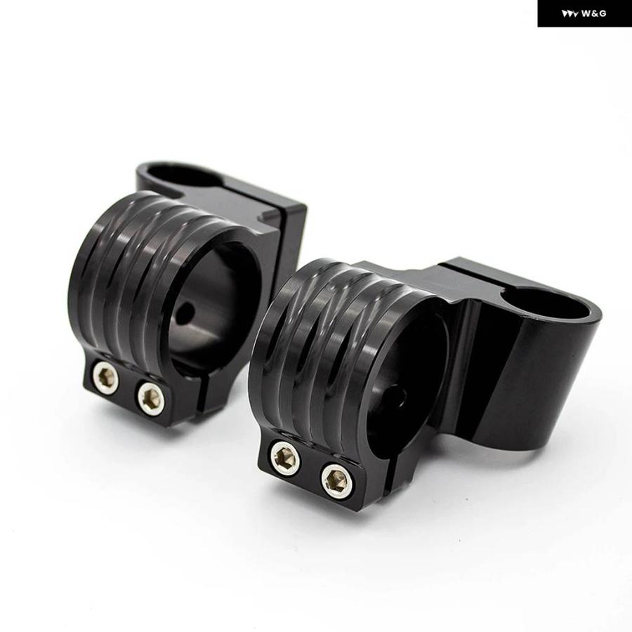 並行輸入品 レーシング調整可能CNC 41 43 45 48 50MMライザーライズド バイク クリップオンオン フォーク ハンドルバー ハンドルバーの画像