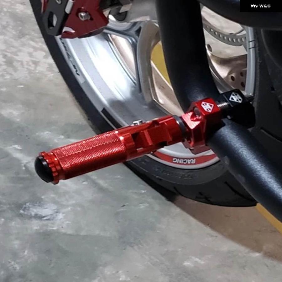 並行輸入品オートバイ モーター バイク 折りたたみ 式 フットレスト フットペグ フットレスト ペグ BMW S1000RR S1000R ヤマハ R6 R3 R25 MT03 MT07の画像