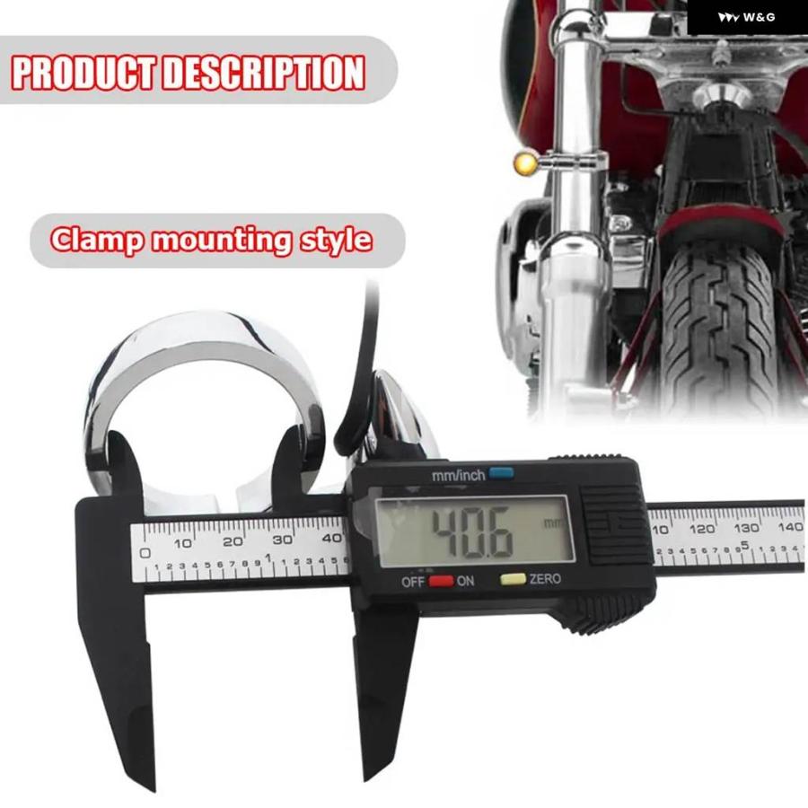並行輸入品オートバイ LEDミニウィンカーライト 41MM フロント フォーク チューブ ウィンカーフラッシャー ブリンカー インジケーター モーターフロントの画像