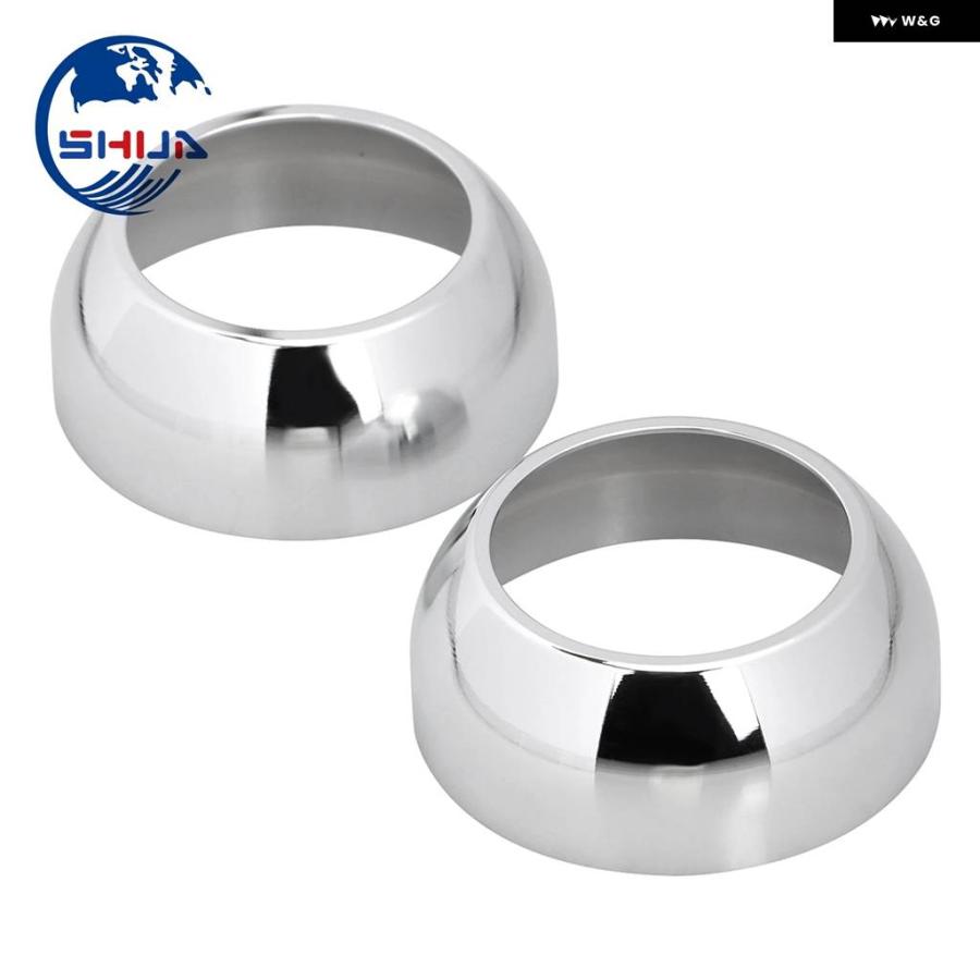 並行輸入品41MM オートバイ クローム CNC アルミ フロント フォーク ブーツ キャップカバー ハーレー ダイナ ワイドグライド FXDWG ナイトトレイン ソフの画像
