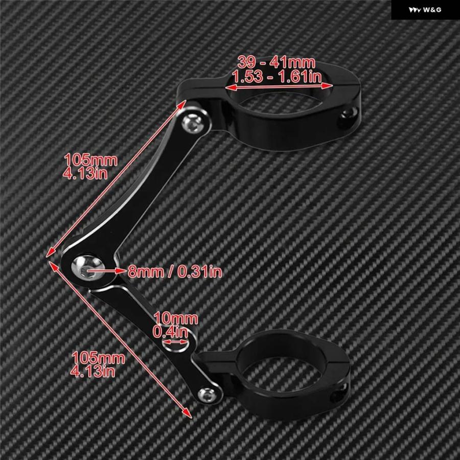 並行輸入品オートバイ CNC 39MM-41MM フォーク チューブ ホルダー ヘッドライト ブラケット マウント クランプ ハーレー ダイナ チョッパー カフェレーの画像