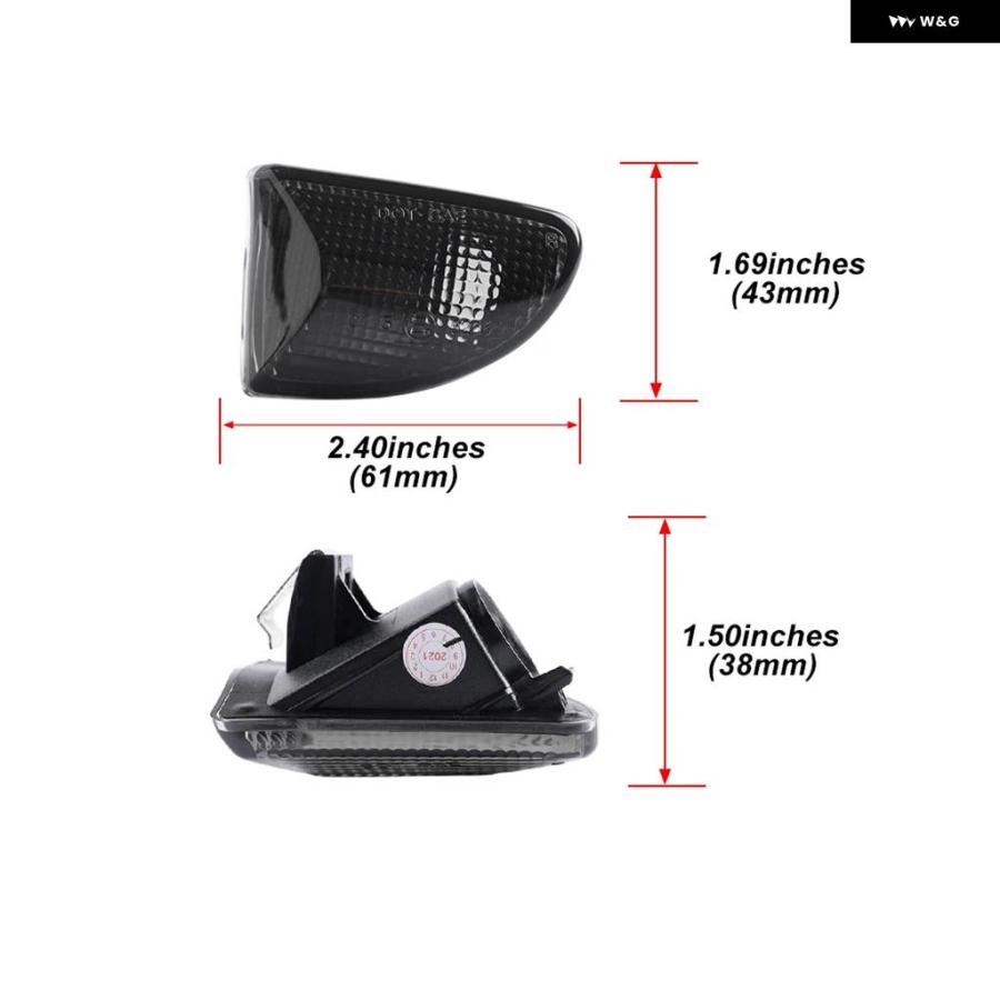 並行輸入品クリア/スモークレンズ OEM サイド マーカーライト ウィンカーランプシェル SMART FORTWO 451 2007 - 10 2011-14の画像