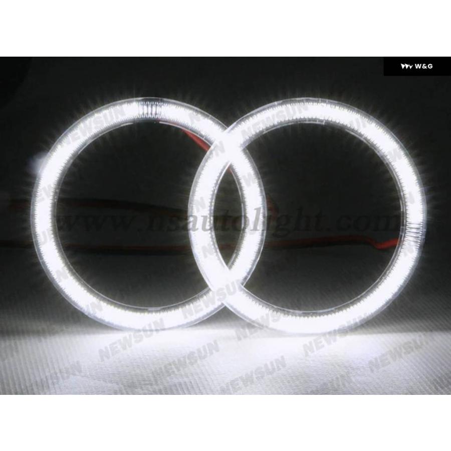 並行輸入品2個 LED ハローリングライト エンジェルアイ フォード フォーカス MK 2 2004-2011 ヨーロッパ ハロゲン ヘッドライト フロント フォグライトの画像