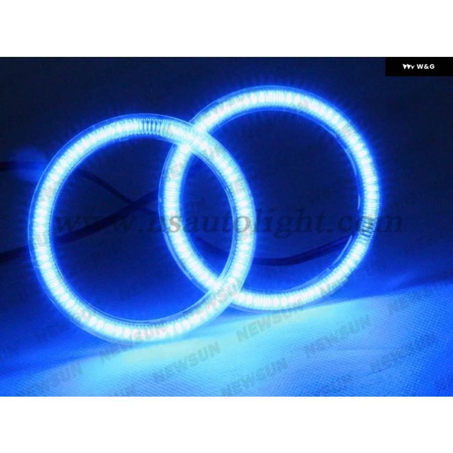 並行輸入品2個 LED ハローリングライト エンジェルアイ フォード フォーカス MK 2 2004-2011 ヨーロッパ ハロゲン ヘッドライト フロント フォグライトの画像
