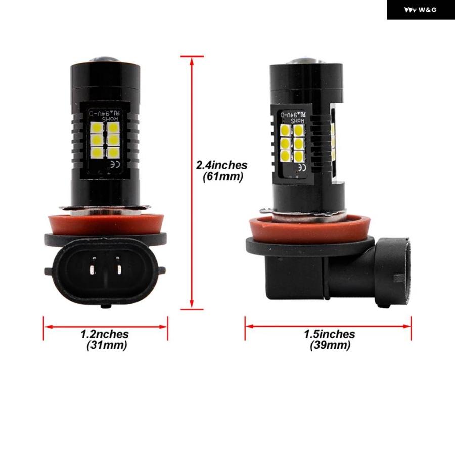 並行輸入品4個ホワイト CANバス H16 H11 LED フォグランプ コーナリングライト 2013 2014 2015-2017 シュコダ オクタビア III RS/VRS モデル専用の画像