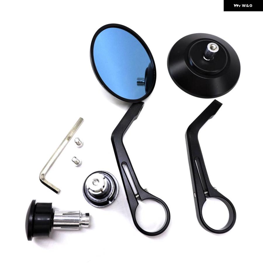 並行輸入品オートバイ 7/8インチ CNC ラウンド バーエンド リアミラー BMW K R S 75 80 100 1100 1200 1300 1600/ ドゥカティ MONSTER 748 749 750 848の画像