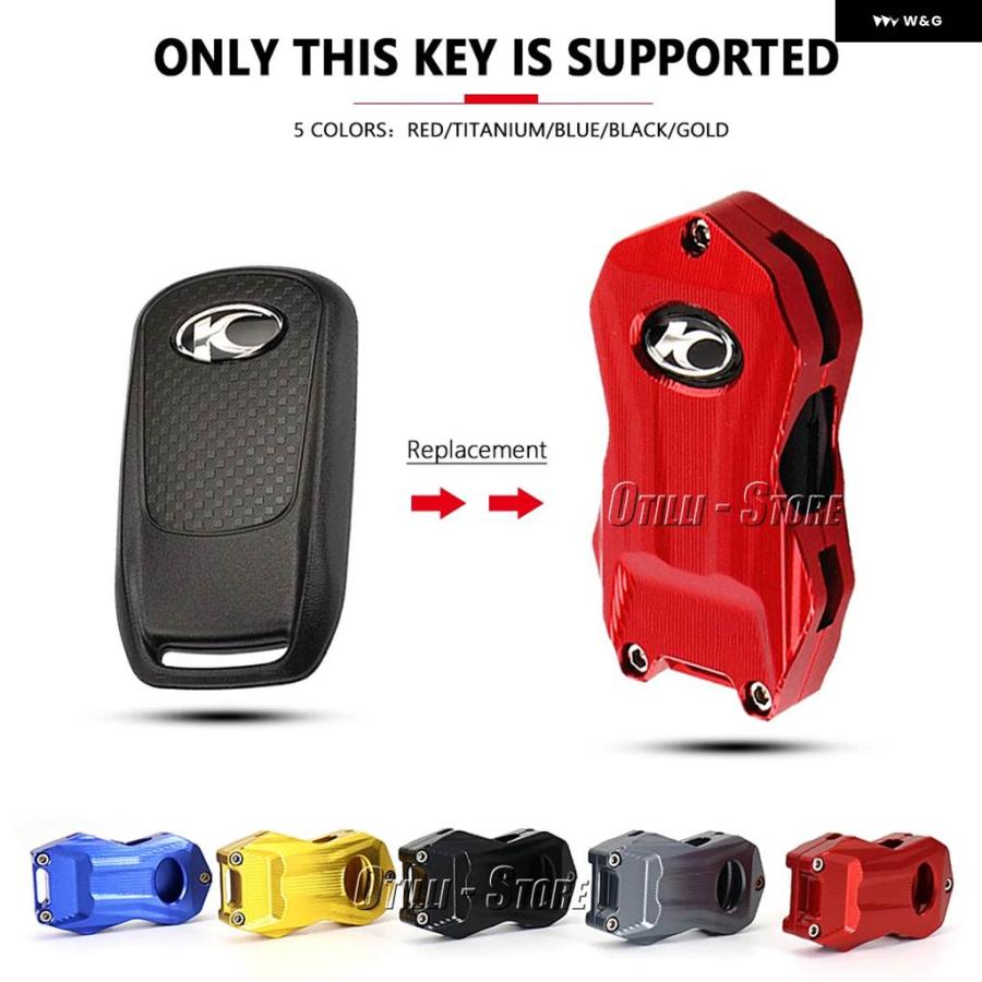 並行輸入品キーカバー シェル フォブケース スキン ホルダー アルミ KYMCO S350 KRV 180 KRV180 RKS 150 RKS150 レーシング 150 RACING150の画像