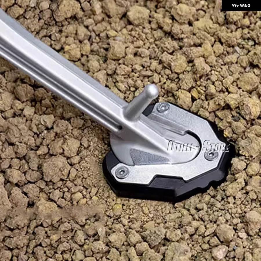 並行輸入品オートバイ アクセサリー TIGER 1200 GT PRO キック スタンド サイド スタンド 拡大 延長 パッド 滑り止め TIGER1200 GT PRO 2023の画像
