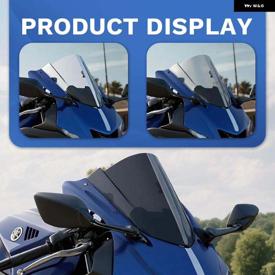 並行輸入品ヤマハ R6 YZFR6 2017-2024 R7 YZFR7 2021- フロントガラス バイザー ウィンド ディフレの画像