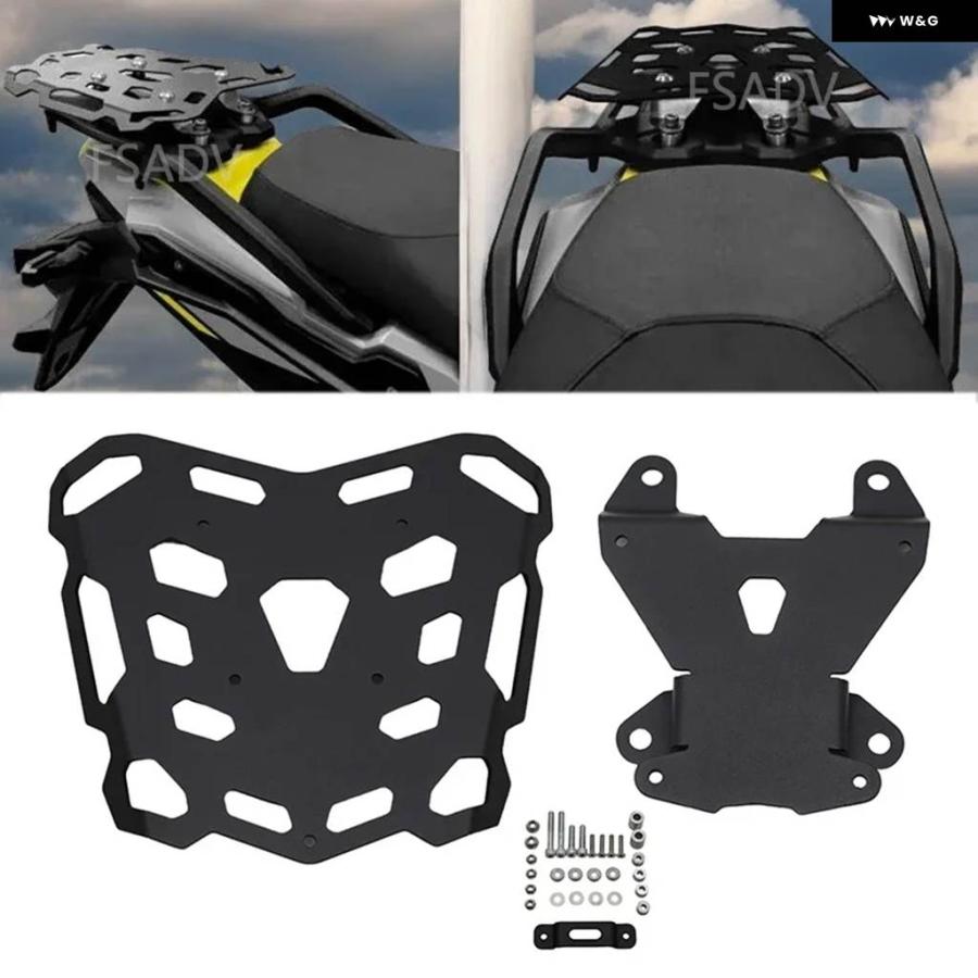 並行輸入品スズキ 800 DE 2023 2024 800DE リアラゲッジラック トップケース ブラケット カーゴラック バイクの画像
