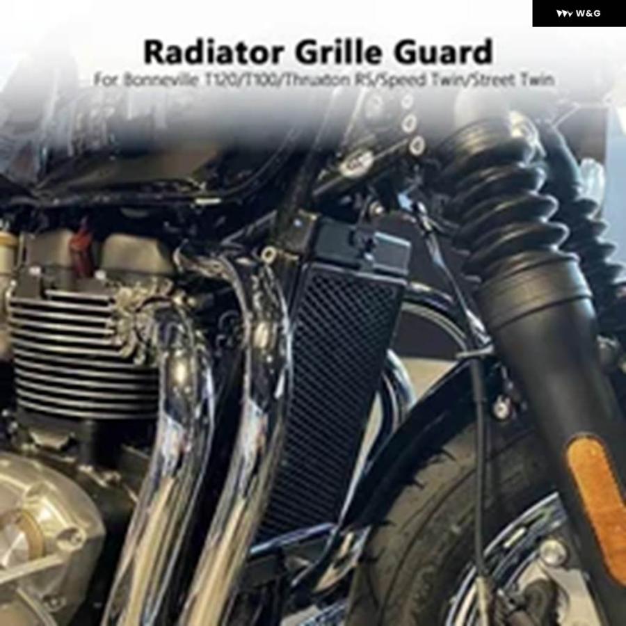 並行輸入品BONNEVILLE T100 T120 THRUXTON RS オートバイ ラジエーター ガード グリル カバー ラジの画像