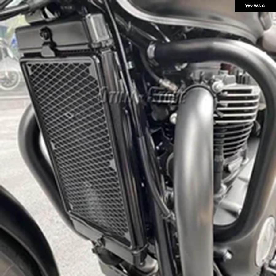 並行輸入品BONNEVILLE T100 T120 THRUXTON RS オートバイ ラジエーター ガード グリル カバー ラジの画像