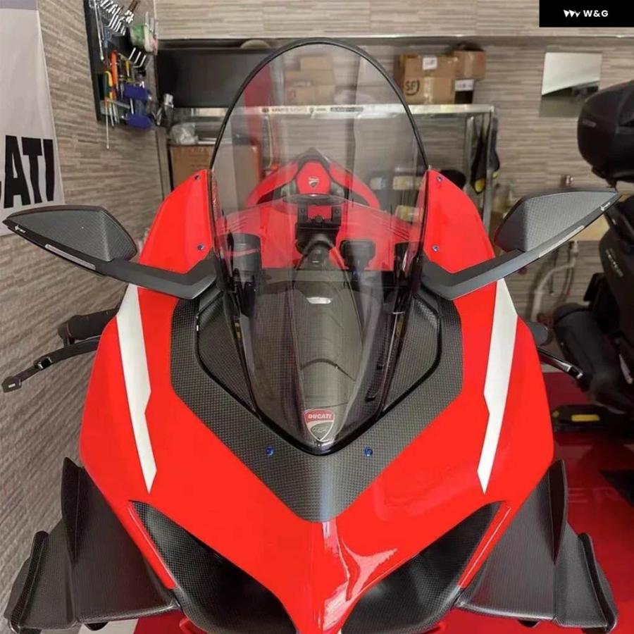 並行輸入品ドゥカティ PANIGALE V2 V4 V4S 2018-2023 2024 カーボン リアミラー カバー フロントの画像
