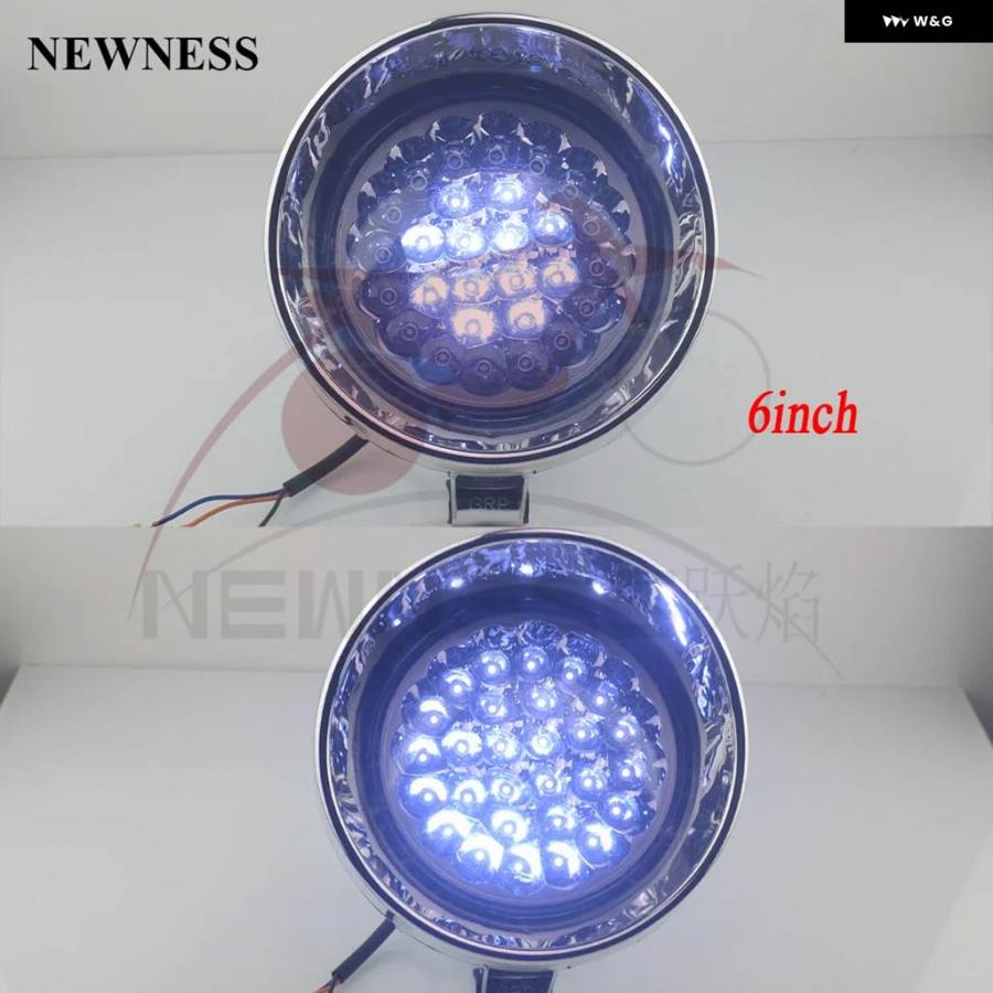 並行輸入品オートバイ 6インチ ヘッドライト 3.5インチ フォグランプ ホンダ スズキ ヤマハ バイク 汎用 シルバー 装飾 フ_1