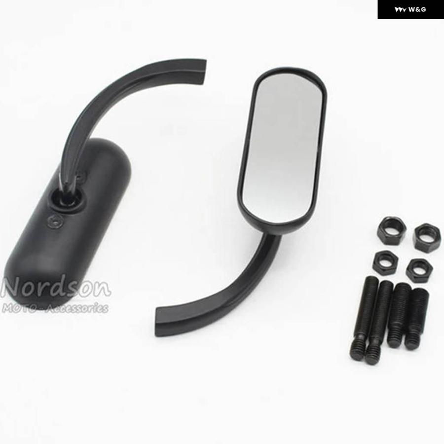 並行輸入品シルバー バイク バックミラー スクエアオーバルサイドミラー ハーレー ツーリング エレクトラ グライド ダイナ ファッ_5