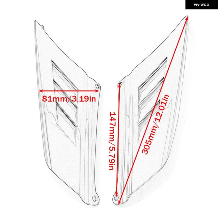 並行輸入品】ZX4R ZX4RR リアテールウィング リアスポイラー サイド