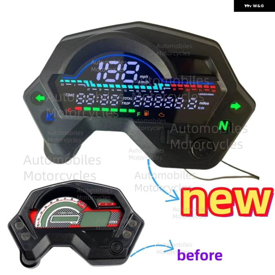HONDA YAMAHA バイクメーター 10個セット 並行輸入品フルデジタル バイク メータースピード メーター LED