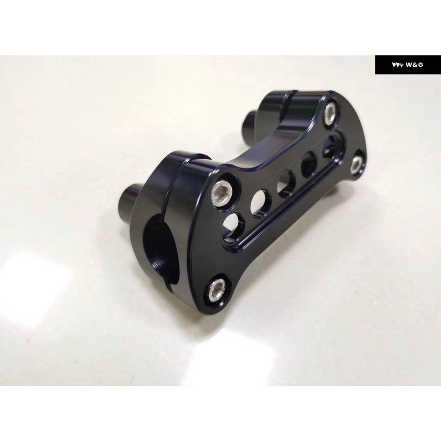 ブランド登録なし - 並行輸入品黒いこと 1 1/2in トール 1in 手持ち部分赤ちょうちん ライザー トップクランプキット ハーレー ロードグライド キ