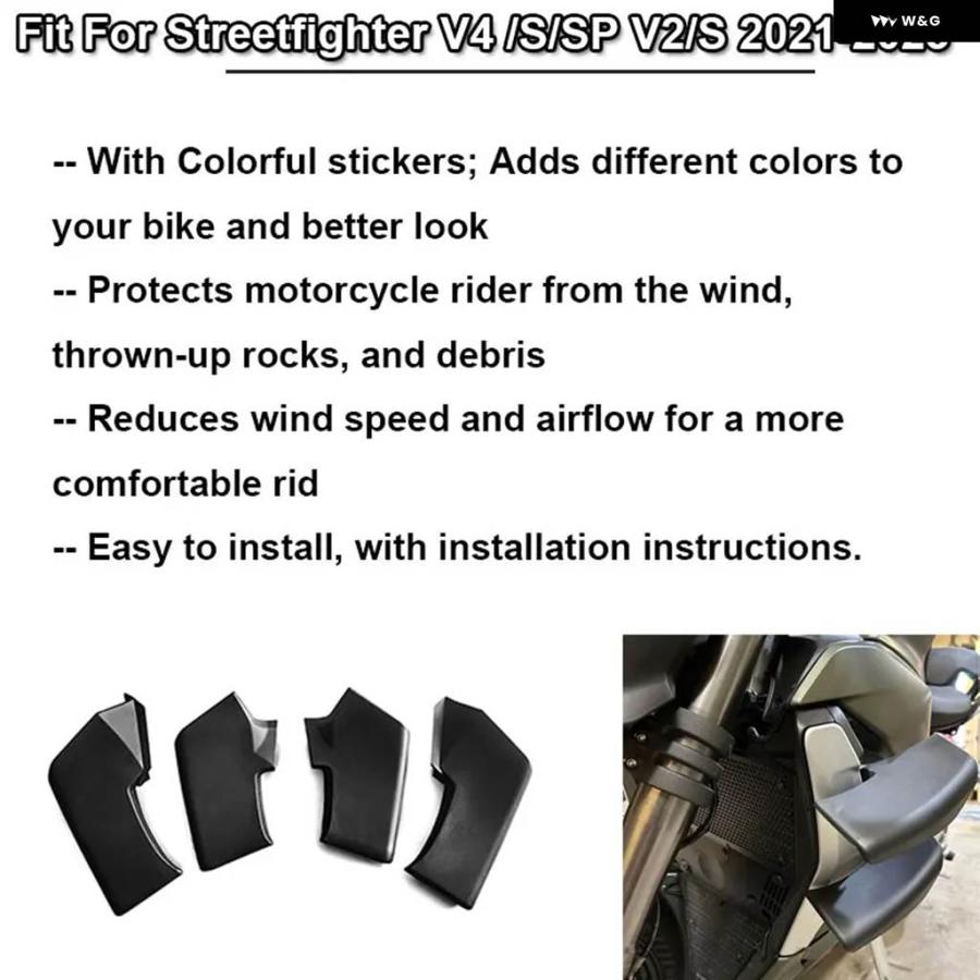 並行輸入品V4 /S/SP バイク スポーツ ダウンフォース ネイキッド サイドスポイラー ドゥカティ ストリートファイター V2の画像