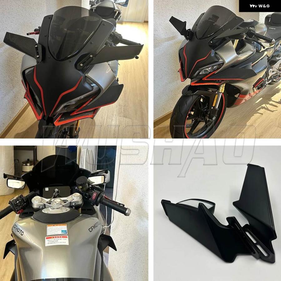 並行輸入品オートバイ カスタムバックミラー ウィング調整可能回転ミラー CFMOTO 450SR 汎用スポーツカー取り付け  カスの画像
