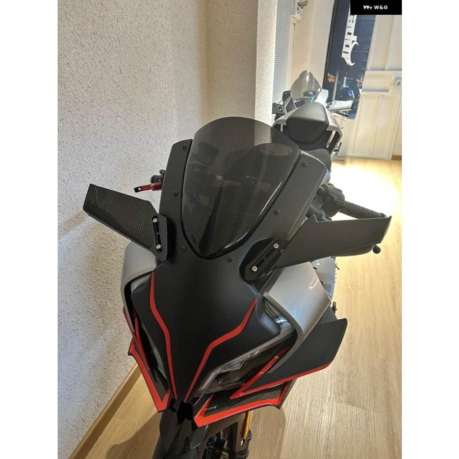 並行輸入品オートバイ カスタムバックミラー ウィング調整可能回転ミラー CFMOTO 450SR 汎用スポーツカー取り付け  カスの画像