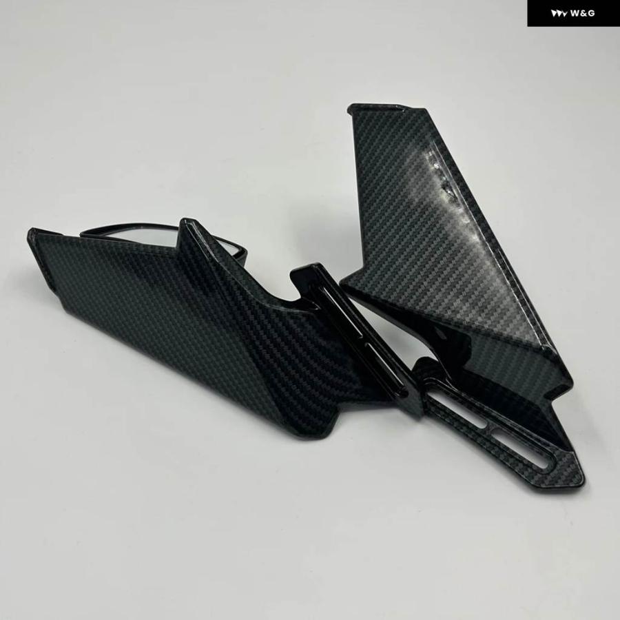 並行輸入品オートバイ カスタムバックミラー ウィング調整可能回転ミラー CFMOTO 450SR 汎用スポーツカー取り付け  カスの画像