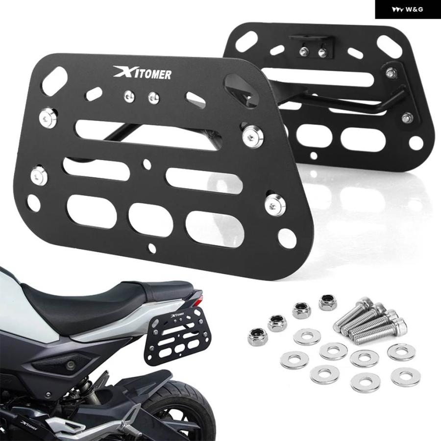 並行輸入品オートバイ サイドラック ホンダ グロム 125 2016 - 20 サドルバッグ サポート バー 取り付け ブラケット パニアラック_2