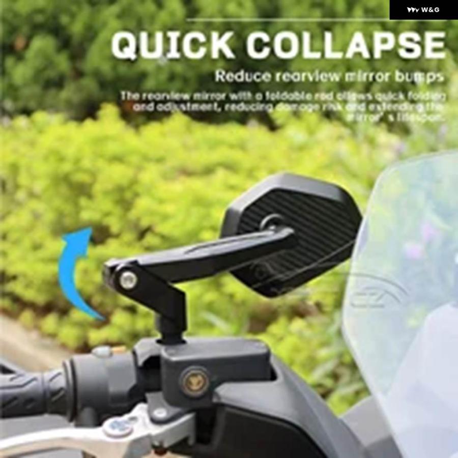 並行輸入品スズキ 250 650 800 800DE 1050 バイク バックミラー 折りたたみ 式ミラー ロッド式 防眩 ミラー バックミラー サイドミラー_5