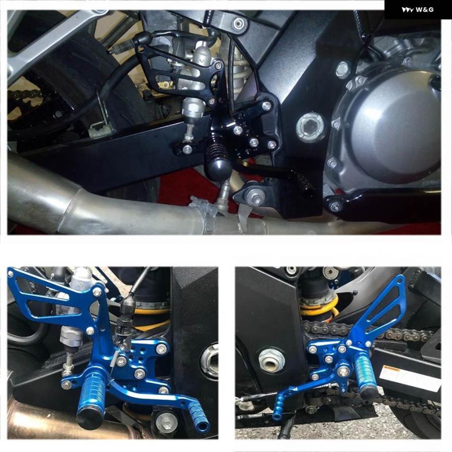 並行輸入品スズキ 750 1000 K1-K4 SV650S SV1000/S 1998-2014 CNC オートバイ フットペグ レスト リアセット フットレストの画像
