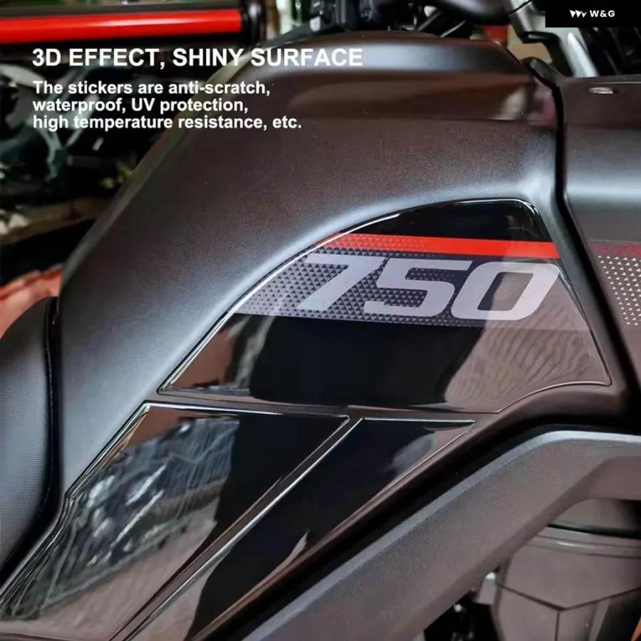 並行輸入品ホンダ トランザルプ XL 750 2023 バイク燃料タンク パッド ステッカー 防水 傷防止 3D樹脂 ステッカー_6