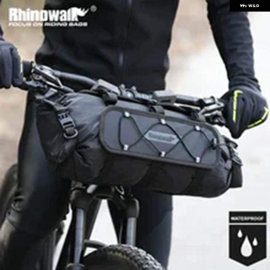 並行輸入品自転車 ハンドルバー バッグ 12L 防水 バイク マウントセット バイク バッグベース 交換可能なインナードライバッグ_7