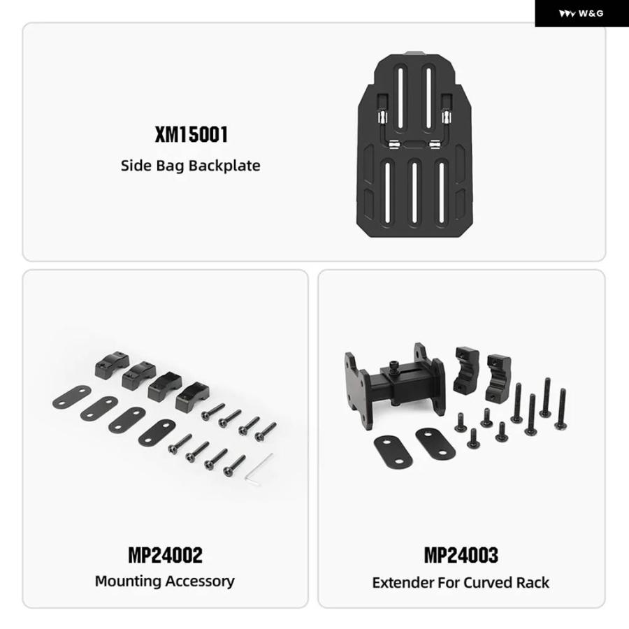 並行輸入品バイク サイドバッグアクセサリー MJX2004 モーター取り付け不規則な湾曲 ブラケット 接触排気を回避  カスタム_9