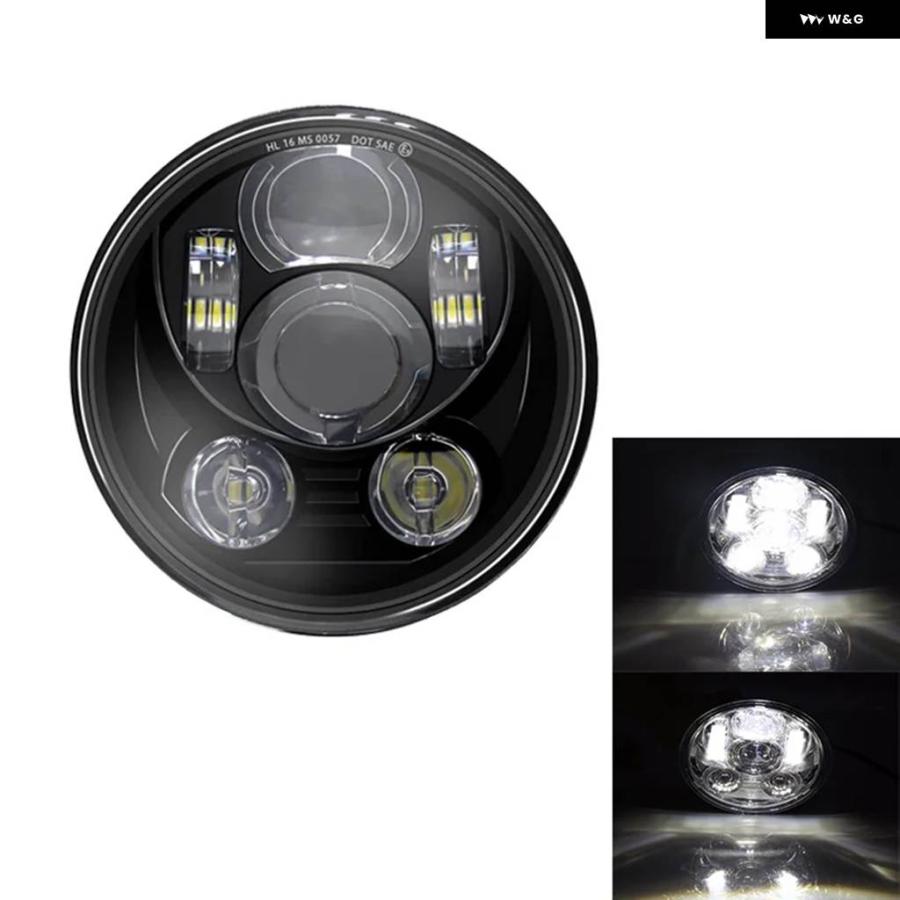 並行輸入品5-3/4インチラウンド バイク LED ヘッドライト 5.75インチLED ヘッドライト DRLモーター スポーツスタ_6