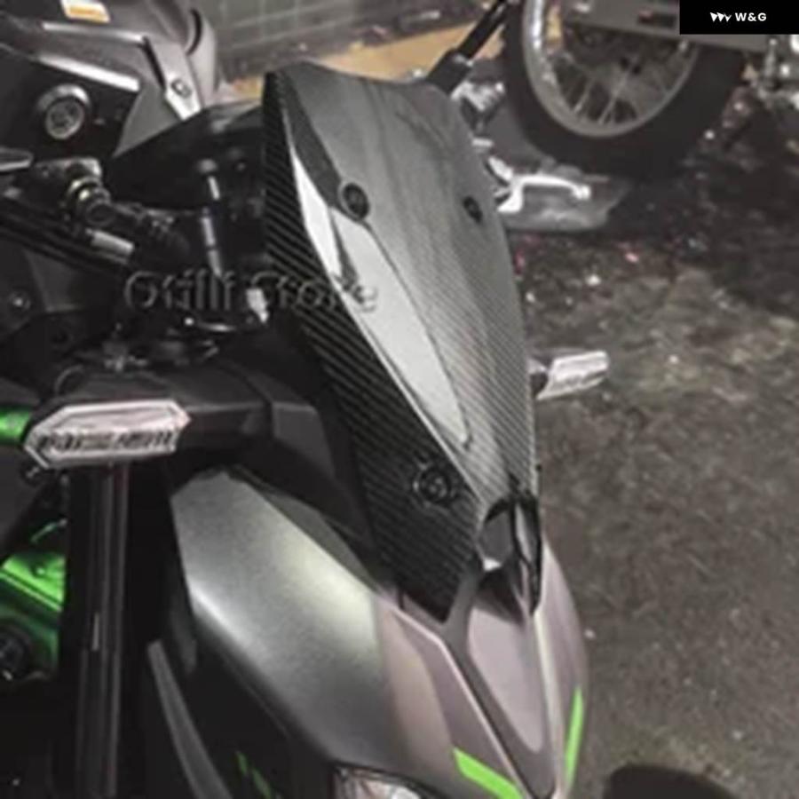 並行輸入品Z900 カーボン素材 オートバイ フロントガラス ウィンドスクリーンデフレクター アクセサリー カワサキ Z900 S_8