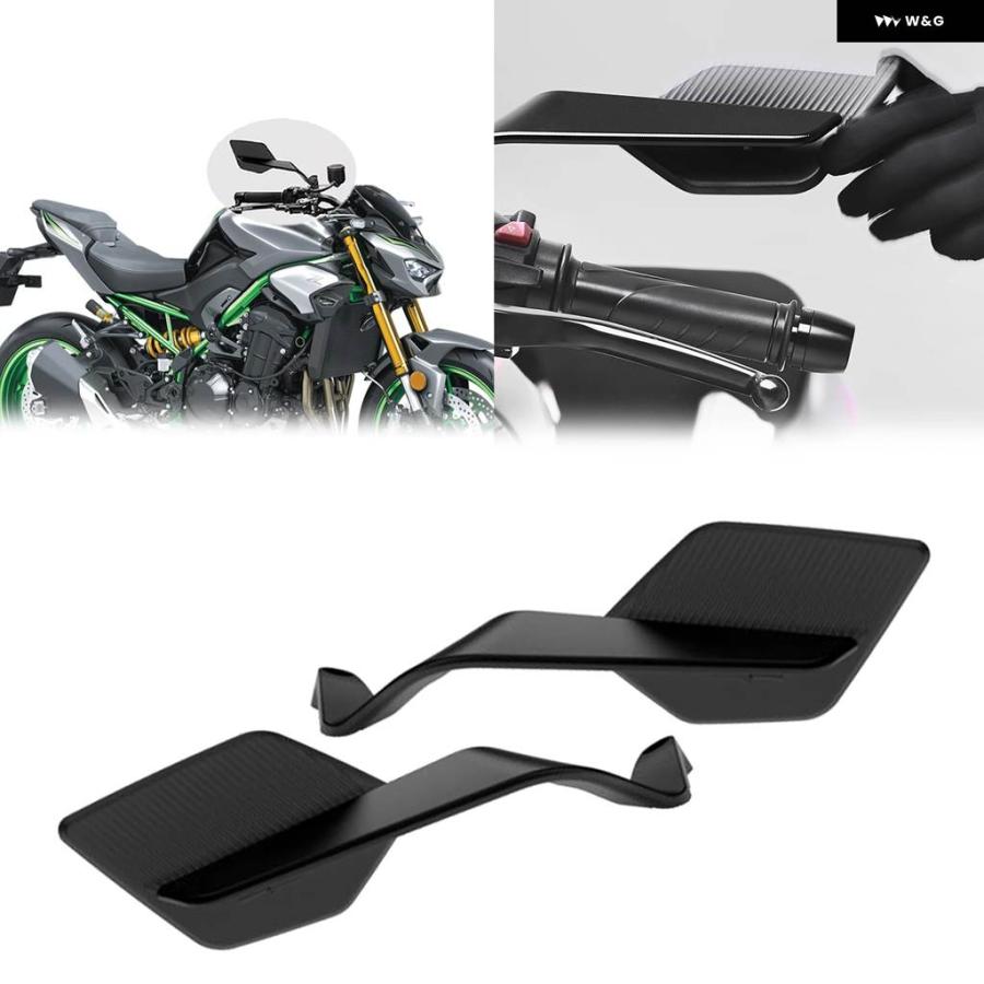 並行輸入品SE 2024 Z900 SE 2023 2022 バックミラー オートバイ 固定ウィングミラー ステルスミラー 回転サ_2
