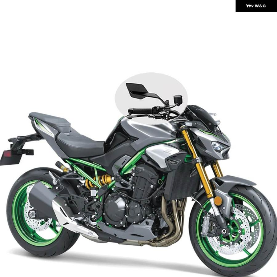並行輸入品SE 2024 Z900 SE 2023 2022 バックミラー オートバイ 固定ウィングミラー ステルスミラー 回転サ_3
