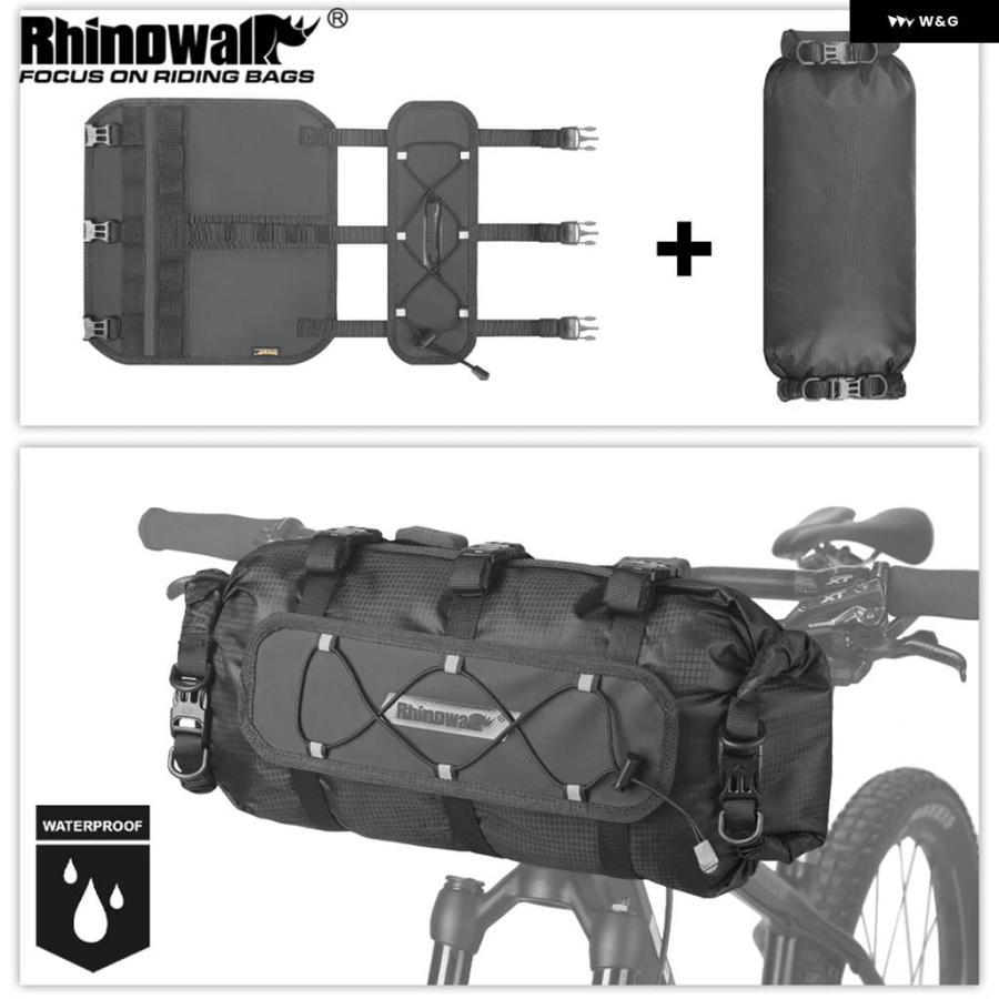 並行輸入品自転車 ハンドルバー バッグ 12L 防水 自転車 マウントセット フロントインナーバッグ キャリア 収納 パッキングシ_4