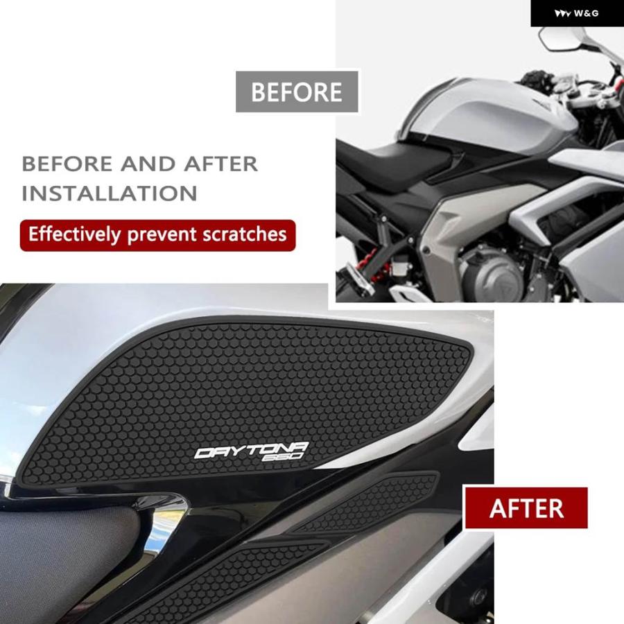 並行輸入品デイトナ 660 DAYTONA660 2024 バイク アクセサリー タンク パッド プロテクター ステッカー デカーの画像